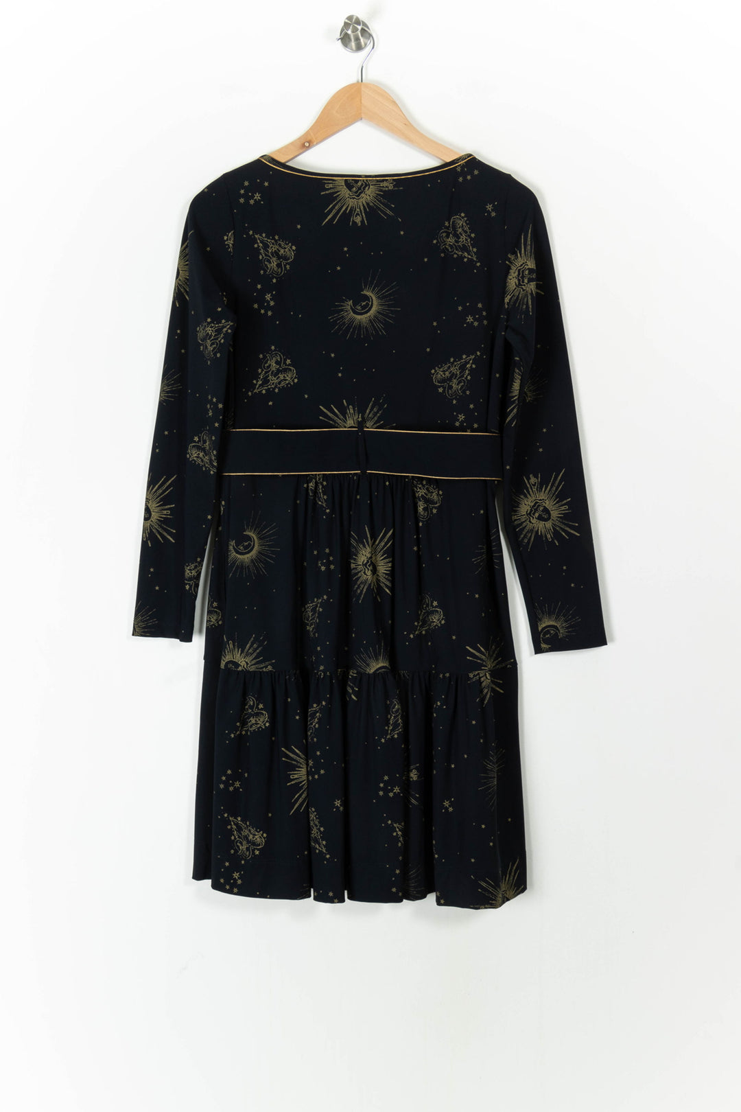 Robe Midi Bleue et Dorée - Taille M/38 de la marque Indies | PARAD105728 - Vendu par Paradigme - Image 4