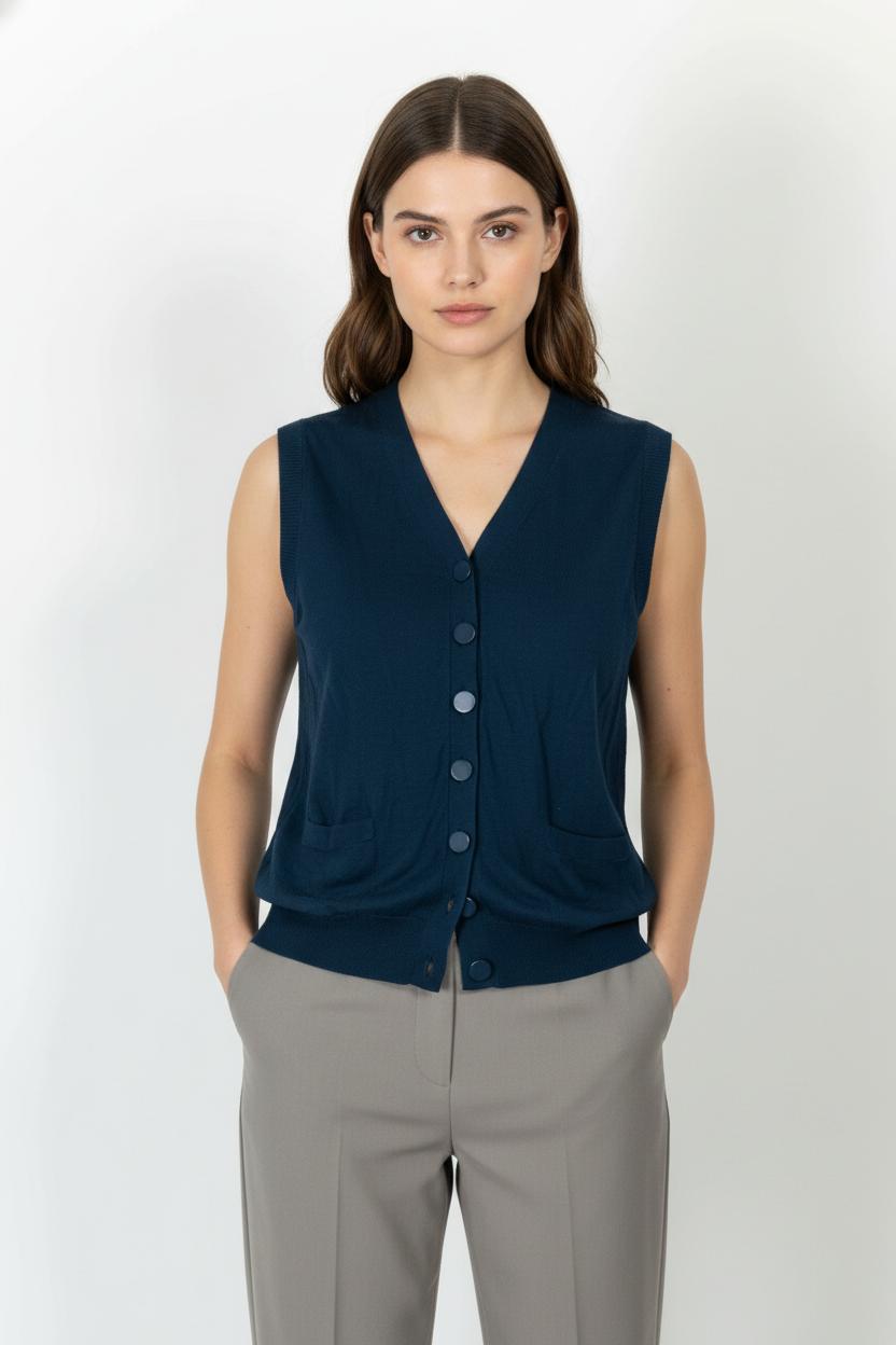 Gilet Bleu - Taille XL/42 de la marque Gerard Darel | PARAD105733 - Vendu par Paradigme - Image 1