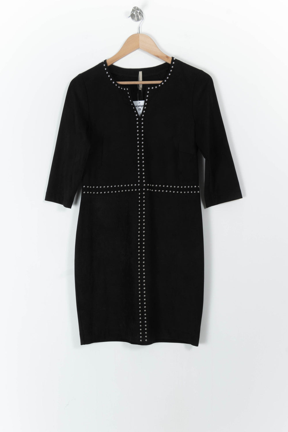 Robe Droite Noire - Taille M/38 de la marque Indies | PARAD105735 - Vendu par Paradigme - Image 2