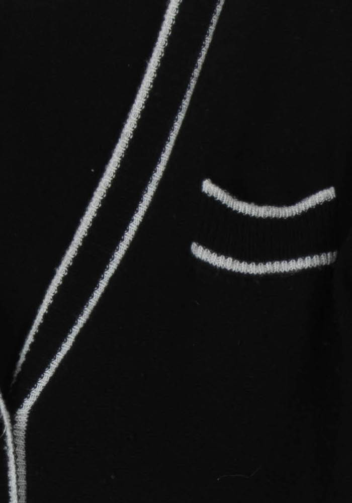 Cardigan Noir et Blanc - Taille M/38 de la marque Caroll | PARAD105743 - Vendu par Paradigme - Image 3