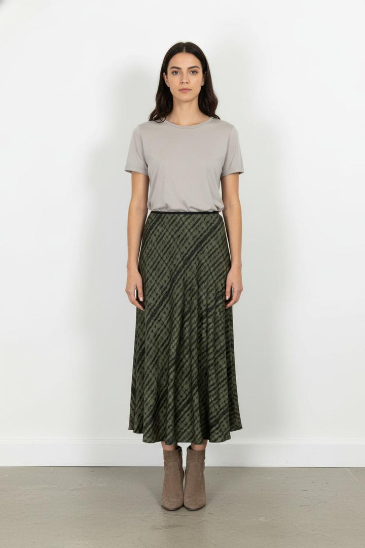 Jupe Longue Verte et Noire - Taille L/40 de la marque Caroll | PARAD105747 - Vendu par Paradigme - Image 1