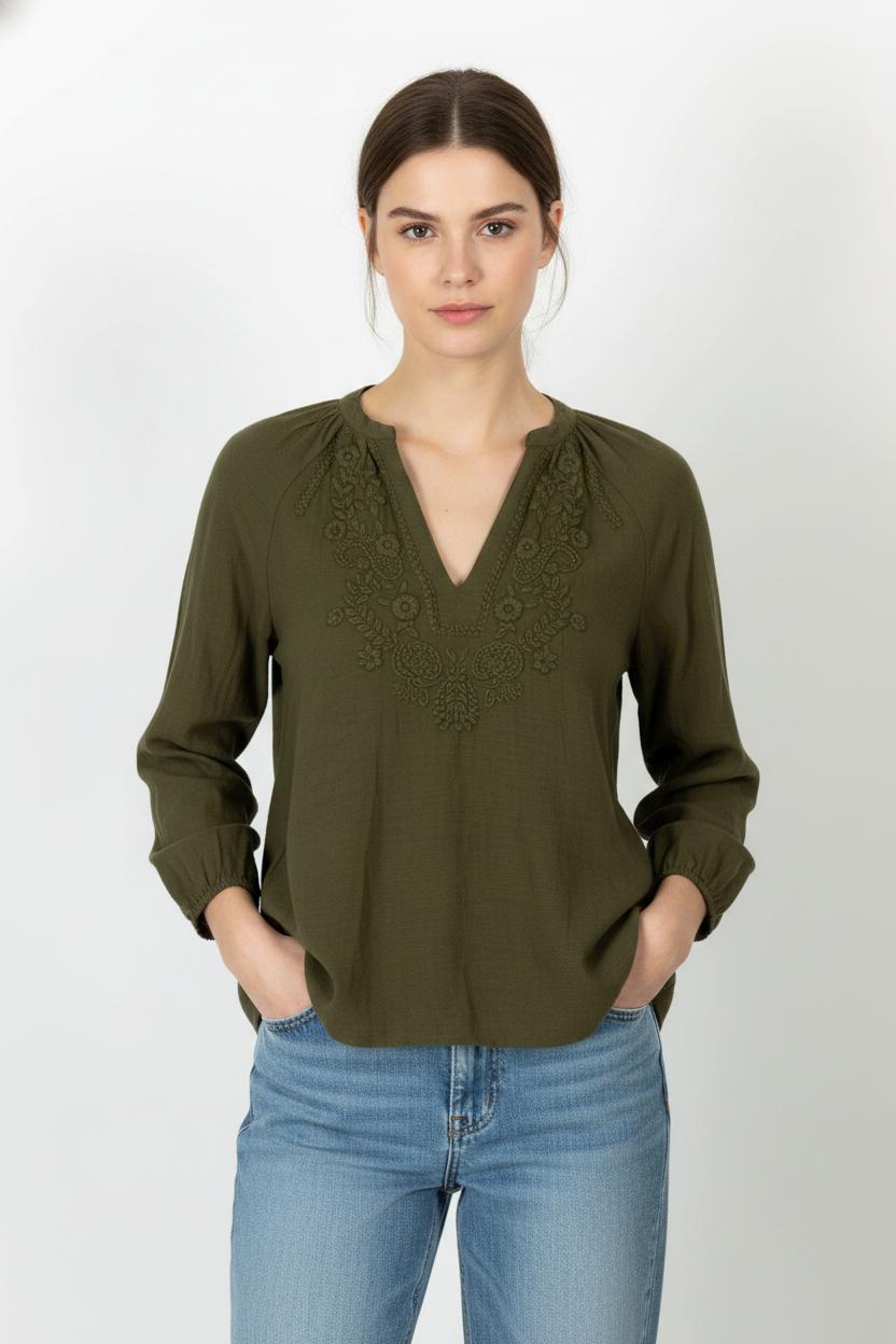 Blouse Verte - Taille M/38 de la marque Maison 123 | PARAD105751 - Vendu par Paradigme - Image 1