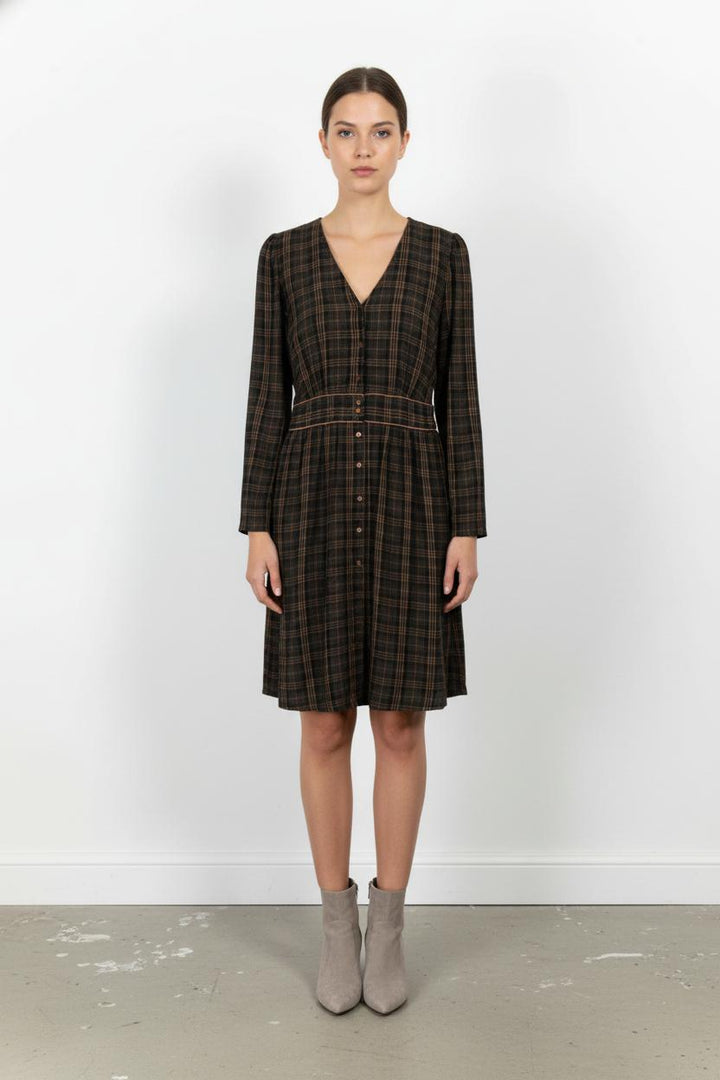 Robe Chemise Marron et Noir - Taille XS/34 de la marque Karl Marc John | PARAD105755 - Vendu par Paradigme - Image 1