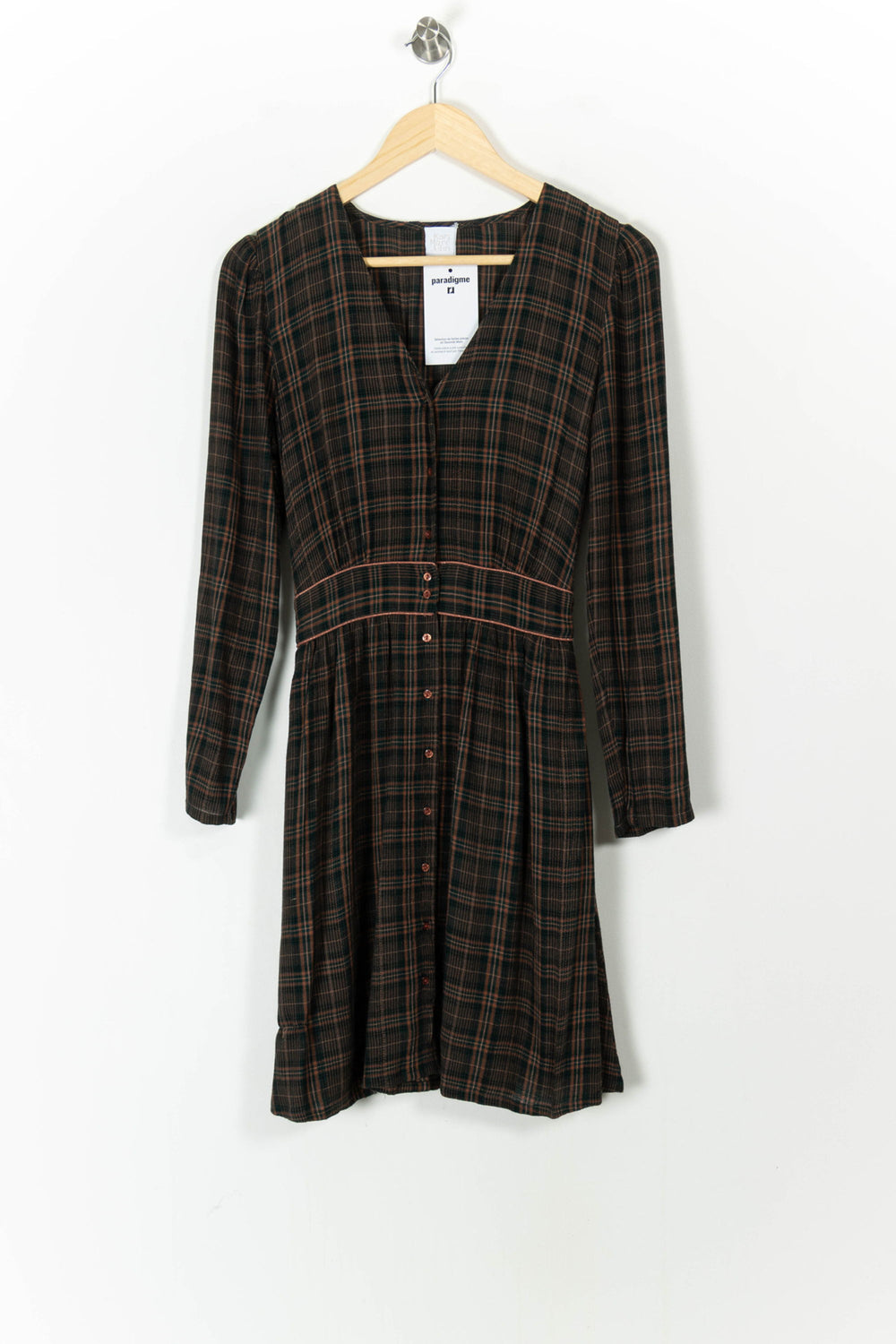 Robe Chemise Marron et Noir - Taille XS/34 de la marque Karl Marc John | PARAD105755 - Vendu par Paradigme - Image 2