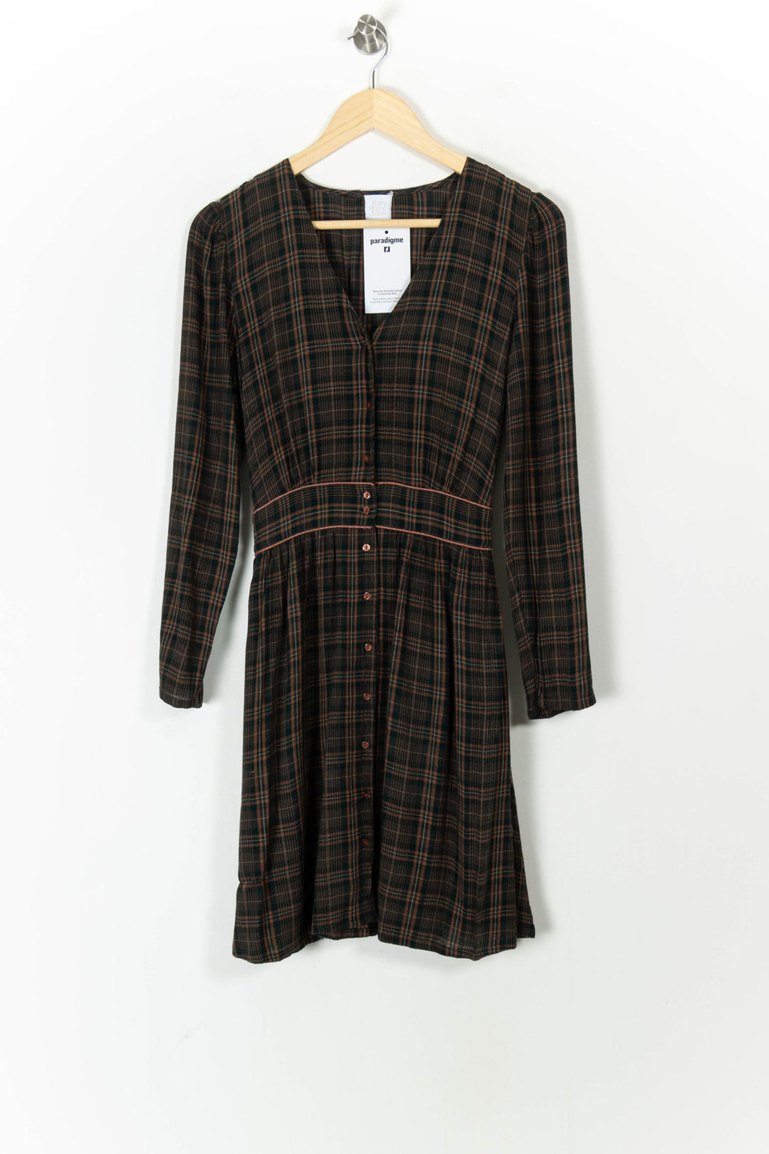 Robe Chemise Marron et Noir - Taille XS/34 de la marque Karl Marc John | PARAD105755 - Vendu par Paradigme - Image 2