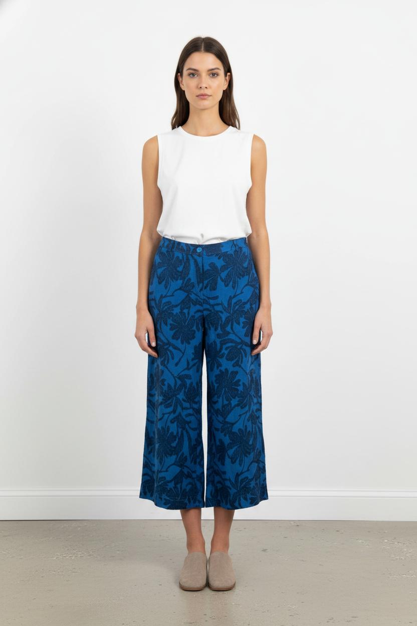 Pantalon Large Bleu - Taille M/38 de la marque La Fée Maraboutée | PARAD105758 - Vendu par Paradigme - Image 1