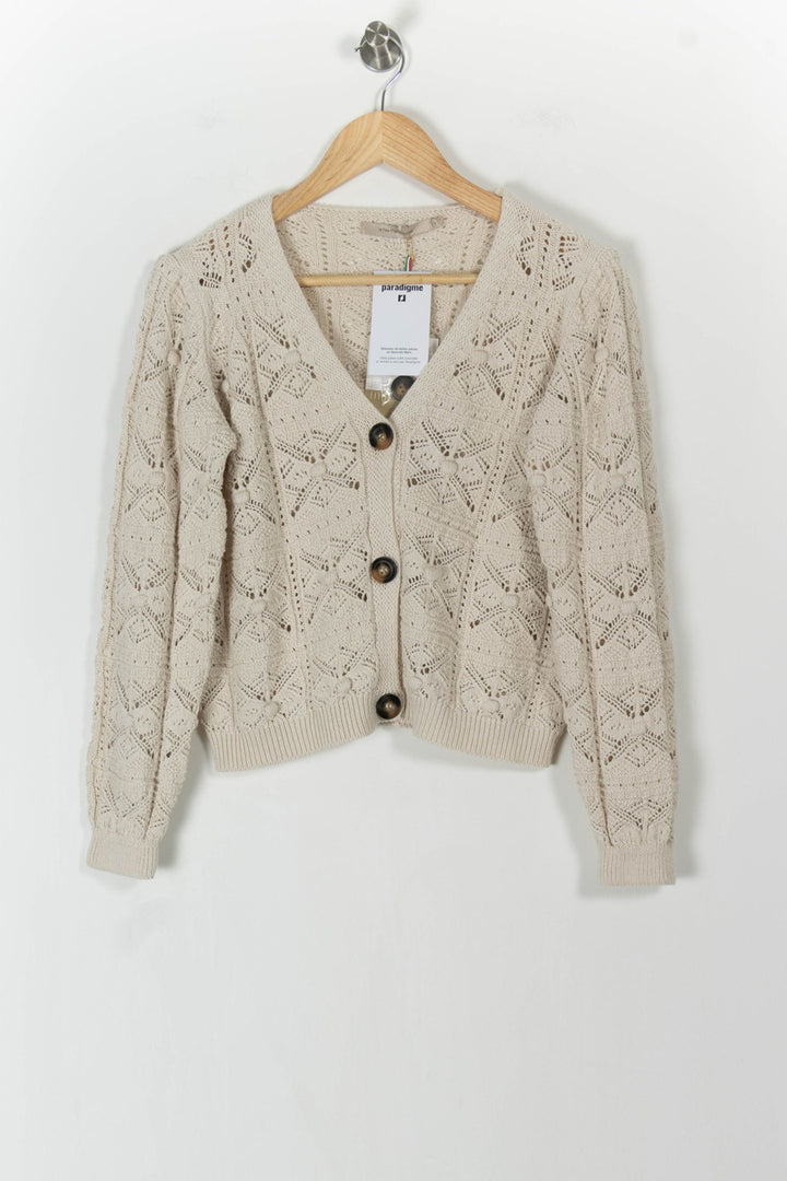 Cardigan Beige - Taille S/36 de la marque La Fée Maraboutée | PARAD105760 - Vendu par Paradigme - Image 2