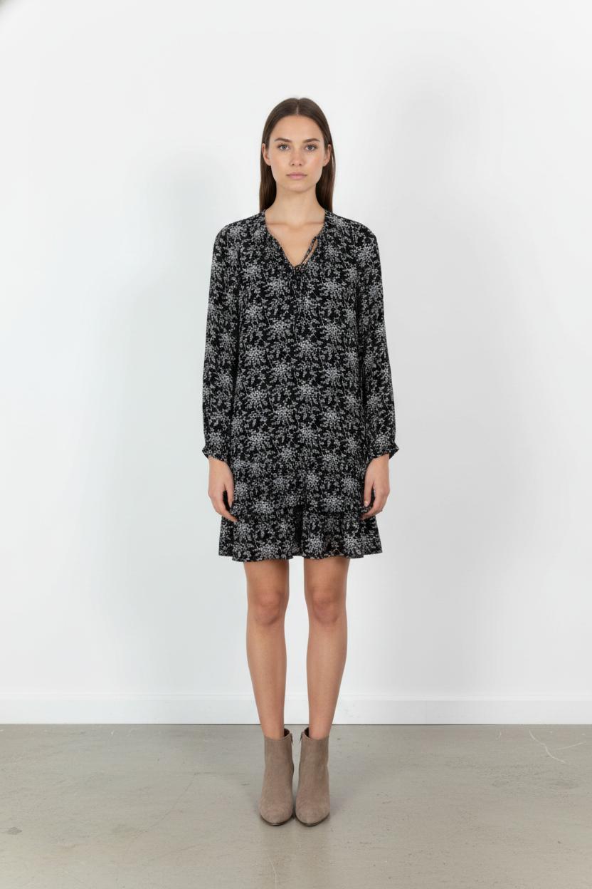 Robe Fleurie Noire et Blanche - Taille XS/34 de la marque Comptoir des Cotonniers | PARAD105763 - Vendu par Paradigme - Image 1