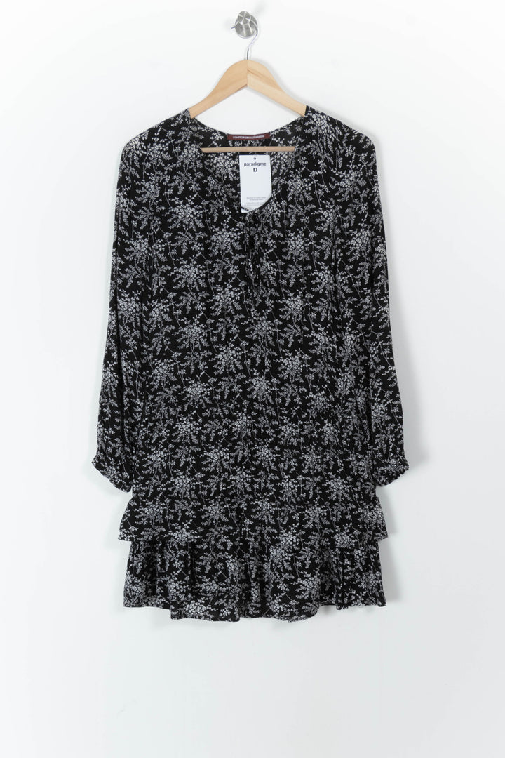 Robe Fleurie Noire et Blanche - Taille XS/34 de la marque Comptoir des Cotonniers | PARAD105763 - Vendu par Paradigme - Image 2