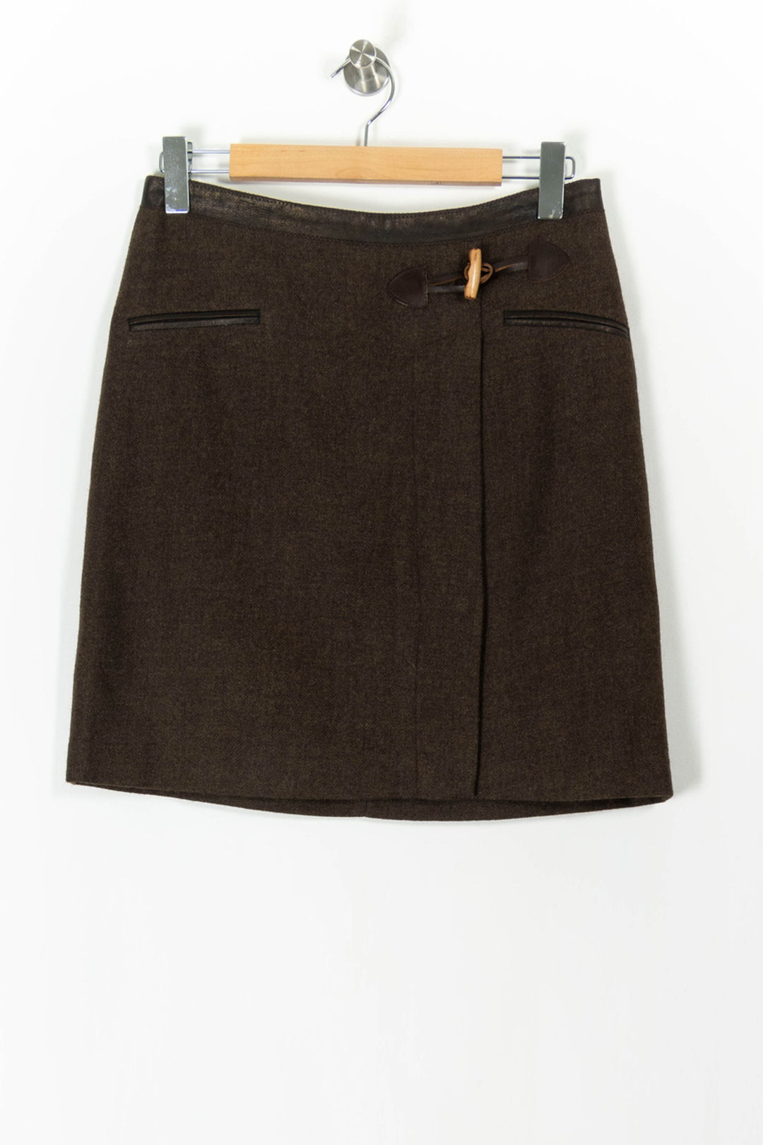 Jupe Courte Marron - Taille L/40 de la marque Caroll | PARAD105778 - Vendu par Paradigme - Image 2