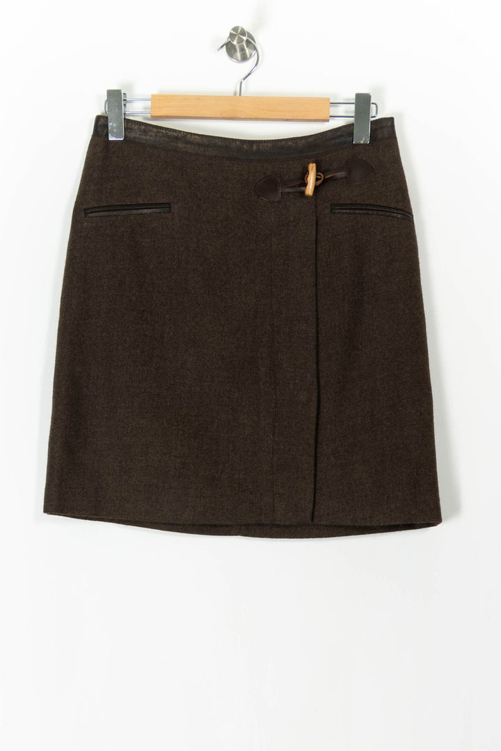 Jupe Courte Marron - Taille L/40 de la marque Caroll | PARAD105778 - Vendu par Paradigme - Image 2