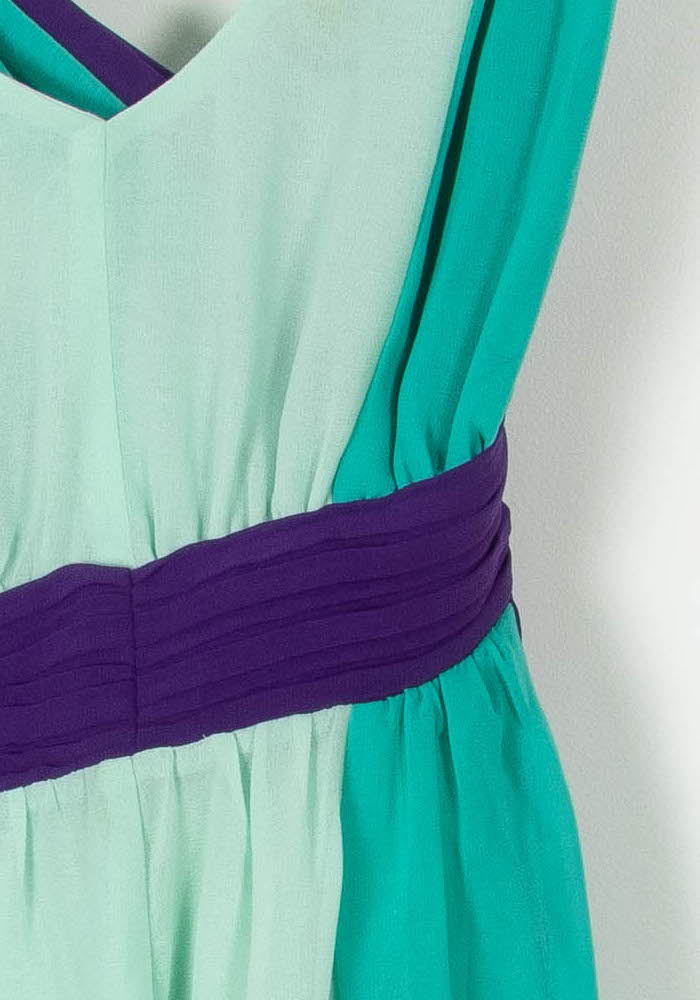 Robe Courte Verte et Violette - Taille XS/34 de la marque Liu Jo | PARAD105781 - Vendu par Paradigme - Image 3