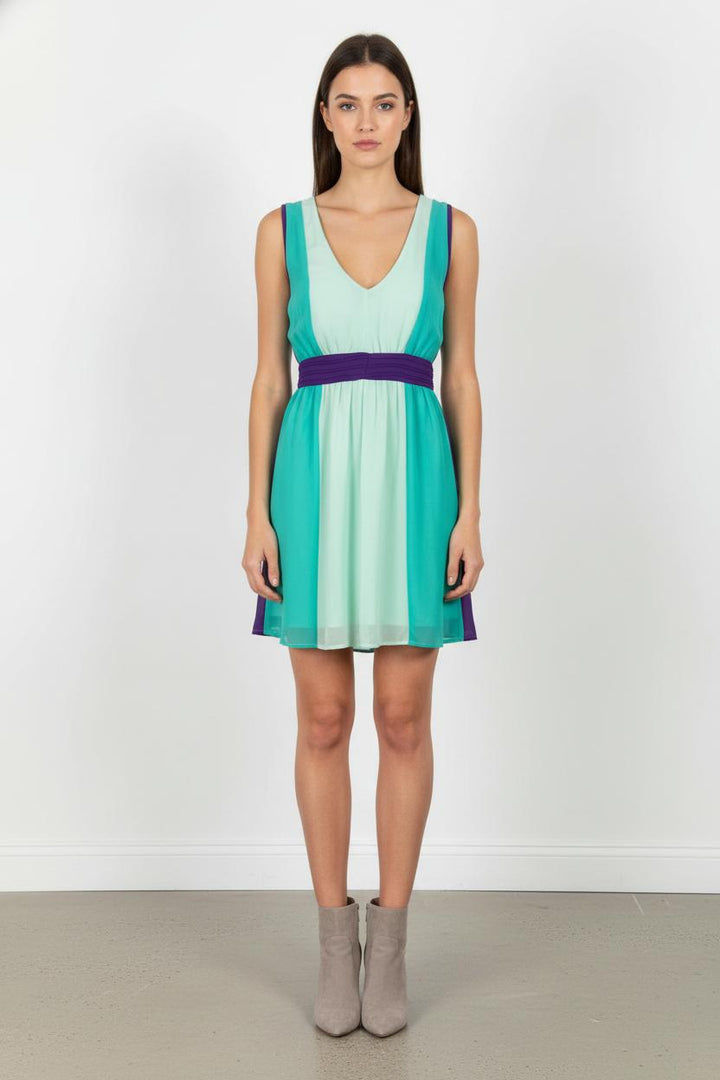 Robe Courte Verte et Violette - Taille XS/34 de la marque Liu Jo | PARAD105781 - Vendu par Paradigme - Image 1