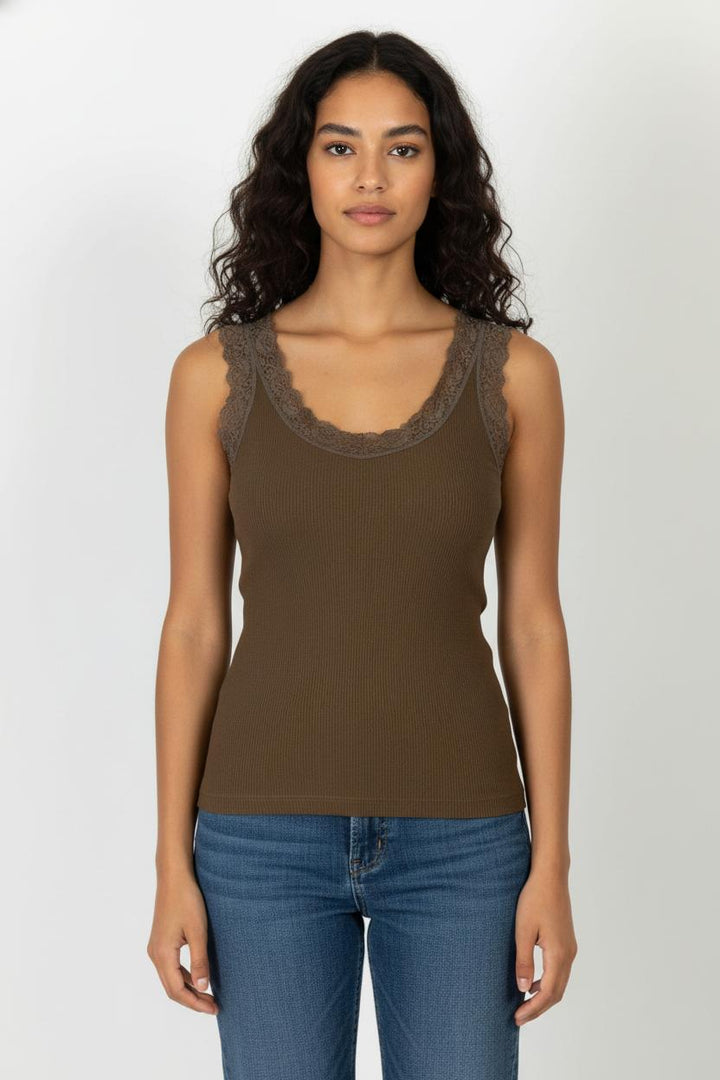Débardeur Marron - Taille M/38 de la marque Caroll | PARAD105783 - Vendu par Paradigme - Image 1