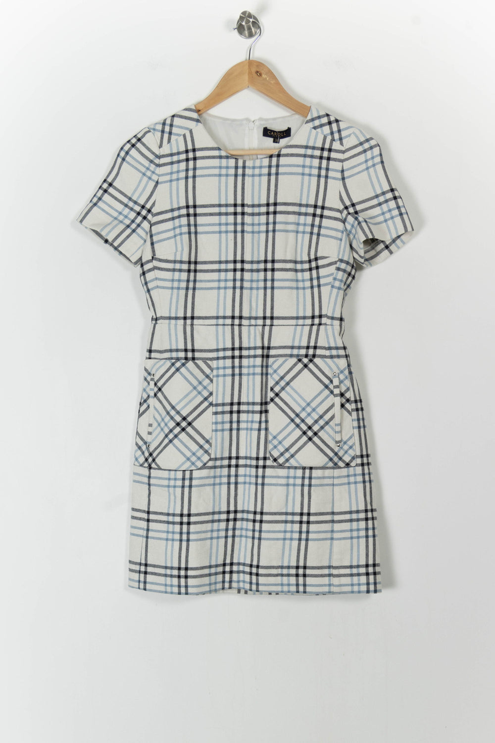 Robe Courte Blanche et Bleue - Taille S/36 de la marque Caroll | PARAD105786 - Vendu par Paradigme - Image 2
