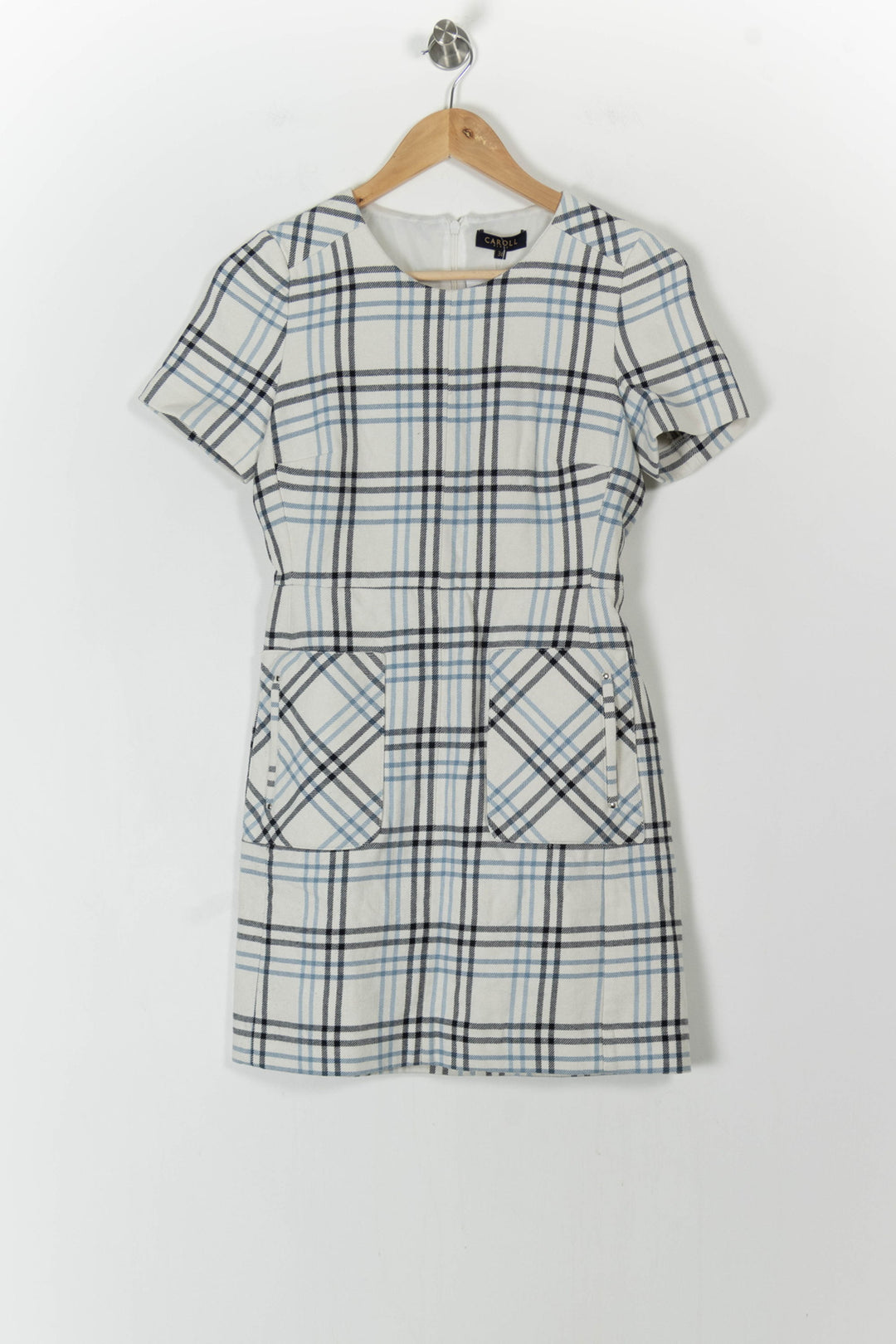 Robe Courte Blanche et Bleue - Taille S/36 de la marque Caroll | PARAD105786 - Vendu par Paradigme - Image 2