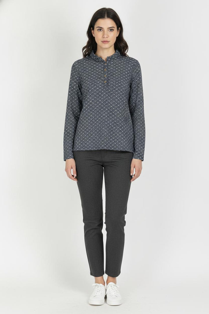 Blouse Bleu et Blanc - Taille L/40 de la marque Caroll | PARAD105801 - Vendu par Paradigme - Image 1