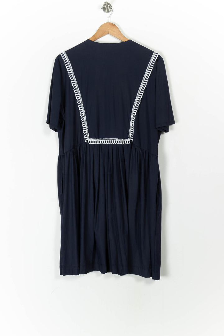 Robe Bleu et Blanc - Taille XXXL/46 de la marque Indies | PARAD105804 - Vendu par Paradigme - Image 4