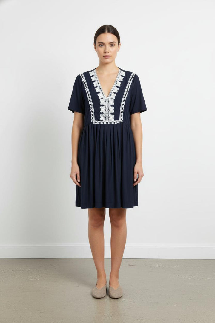 Robe Bleu et Blanc - Taille XXXL/46 de la marque Indies | PARAD105804 - Vendu par Paradigme - Image 1