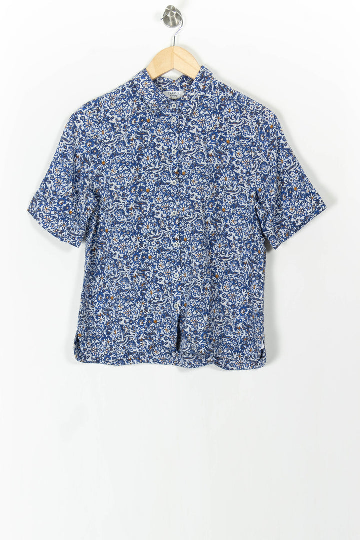 Chemisette Bleue et Blanche - Taille M/38 de la marque Caroll | PARAD105809 - Vendu par Paradigme - Image 2
