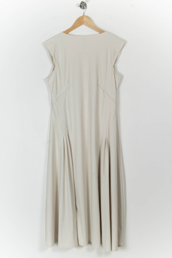 Robe Midi Beige - Taille XXXL/46 de la marque Indies | PARAD105810 - Vendu par Paradigme - Image 4