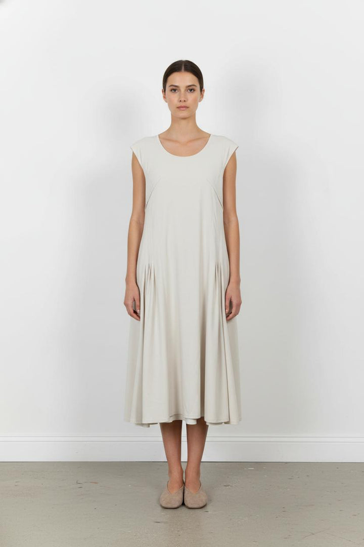 Robe Midi Beige - Taille XXXL/46 de la marque Indies | PARAD105810 - Vendu par Paradigme - Image 1