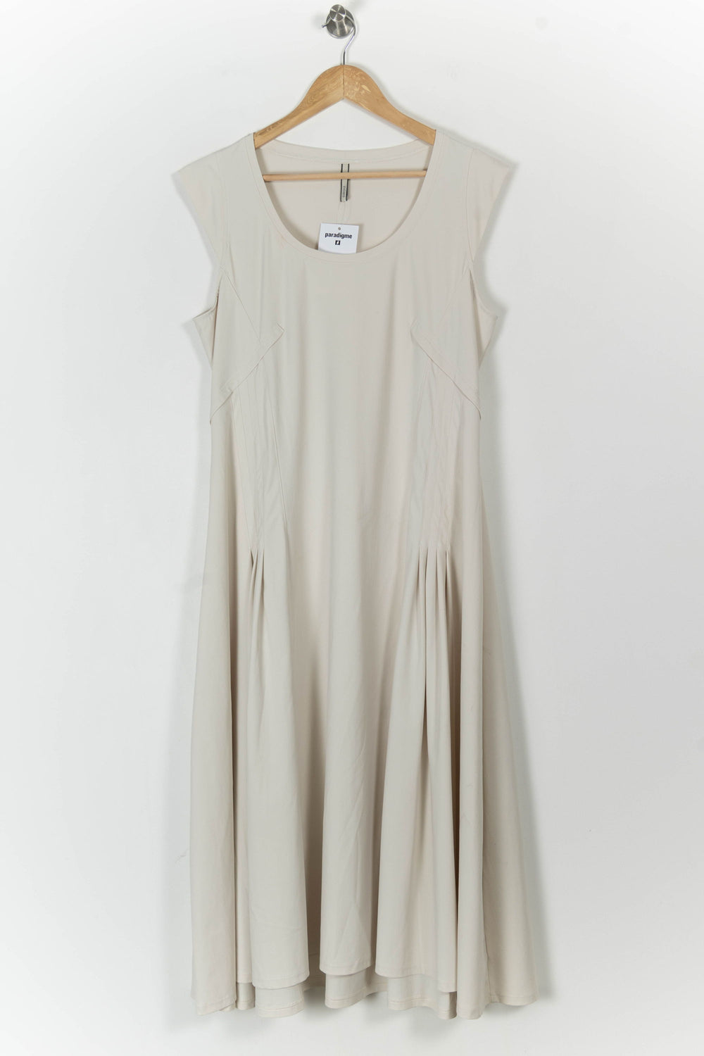 Robe Midi Beige - Taille XXXL/46 de la marque Indies | PARAD105810 - Vendu par Paradigme - Image 2