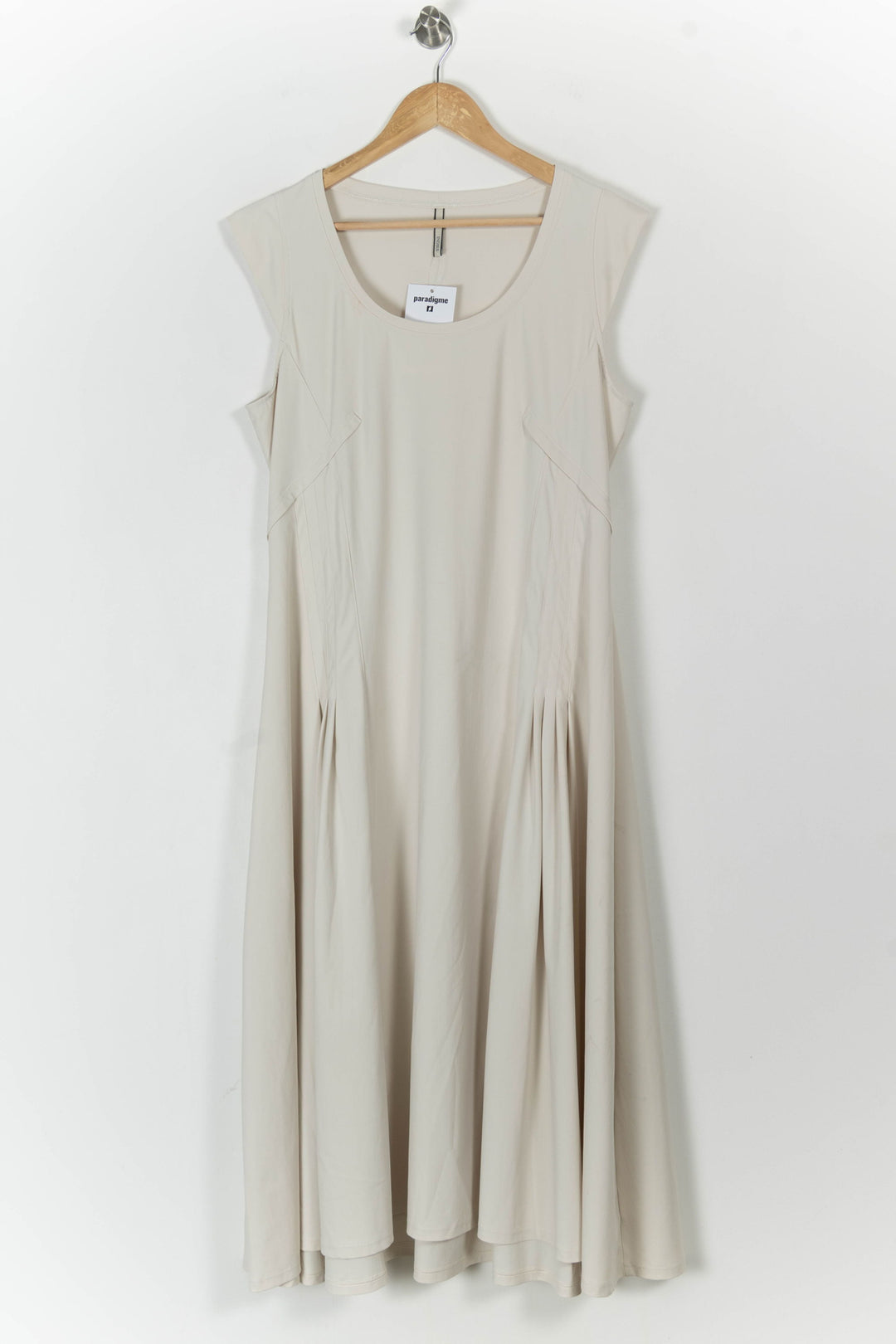 Robe Midi Beige - Taille XXXL/46 de la marque Indies | PARAD105810 - Vendu par Paradigme - Image 2