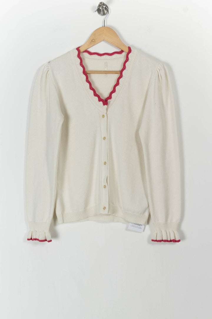 Cardigan Beige et Rouge - Taille M/38 de la marque I.Code | PARAD105811 - Vendu par Paradigme - Image 2