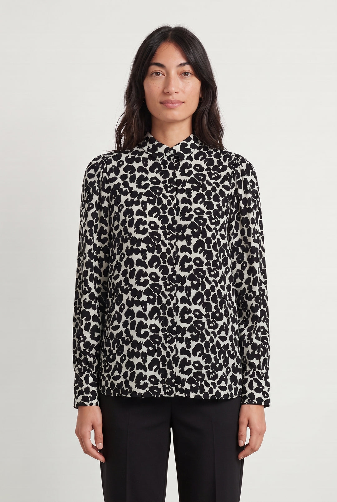 Chemise Blanche et Noire - Taille S/36 de la marque Caroll | PARAD105816 - Vendu par Paradigme - Image 1