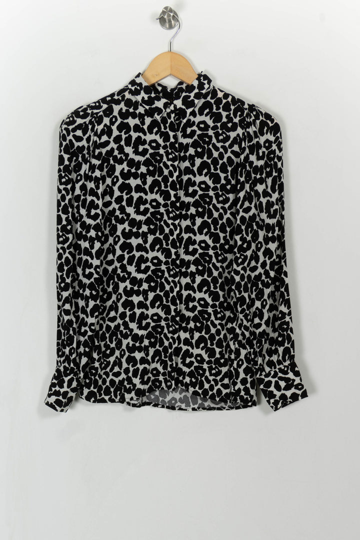 Chemise Blanche et Noire - Taille S/36 de la marque Caroll | PARAD105816 - Vendu par Paradigme - Image 2