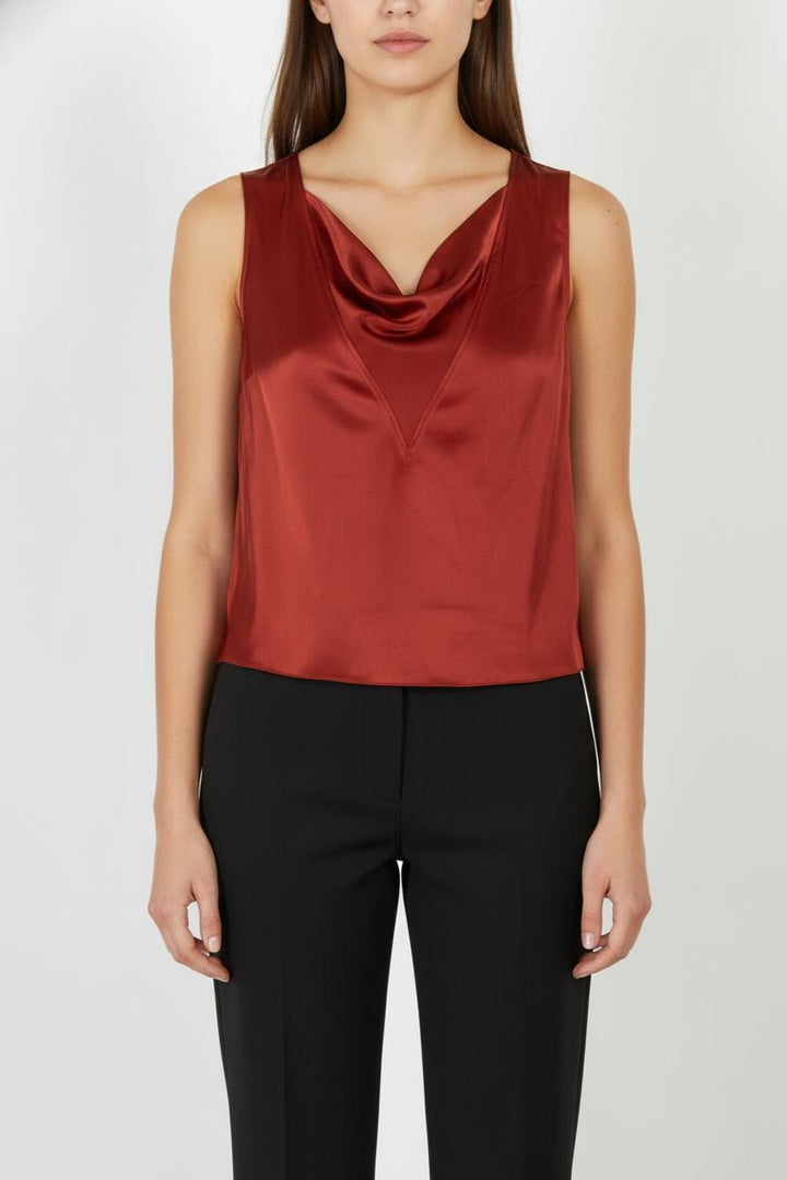 Top Sans Manches Bordeaux - Taille M/38 de la marque Gerard Darel | PARAD105823 - Vendu par Paradigme - Image 1