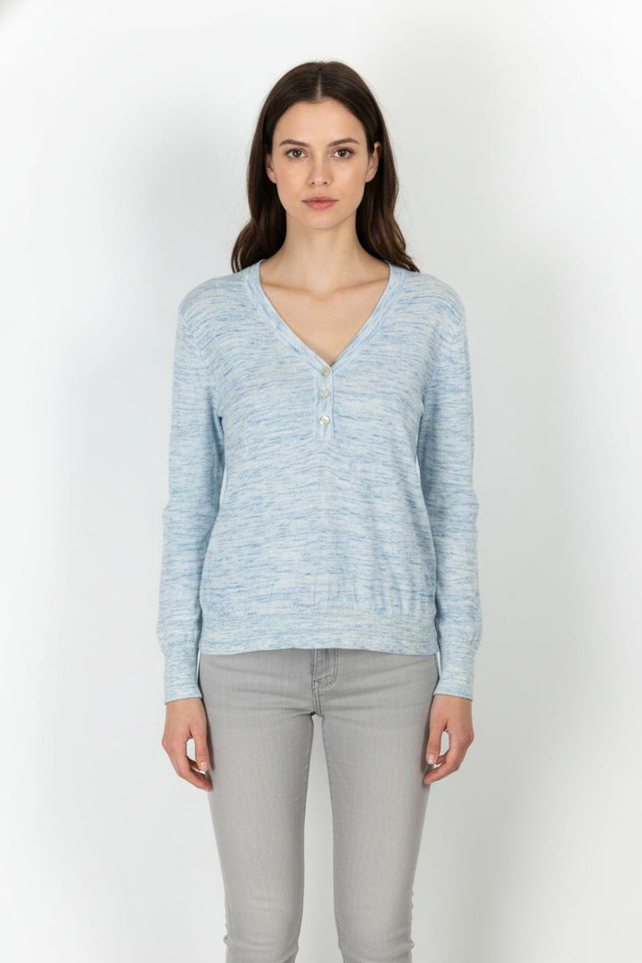 Blouse Bleu et Blanc - Taille M/38 de la marque Caroll | PARAD105836 - Vendu par Paradigme - Image 1