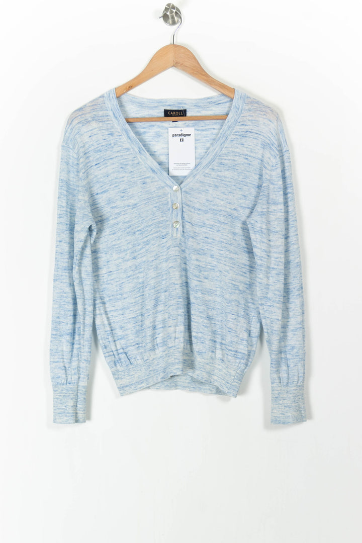 Blouse Bleu et Blanc - Taille M/38 de la marque Caroll | PARAD105836 - Vendu par Paradigme - Image 2