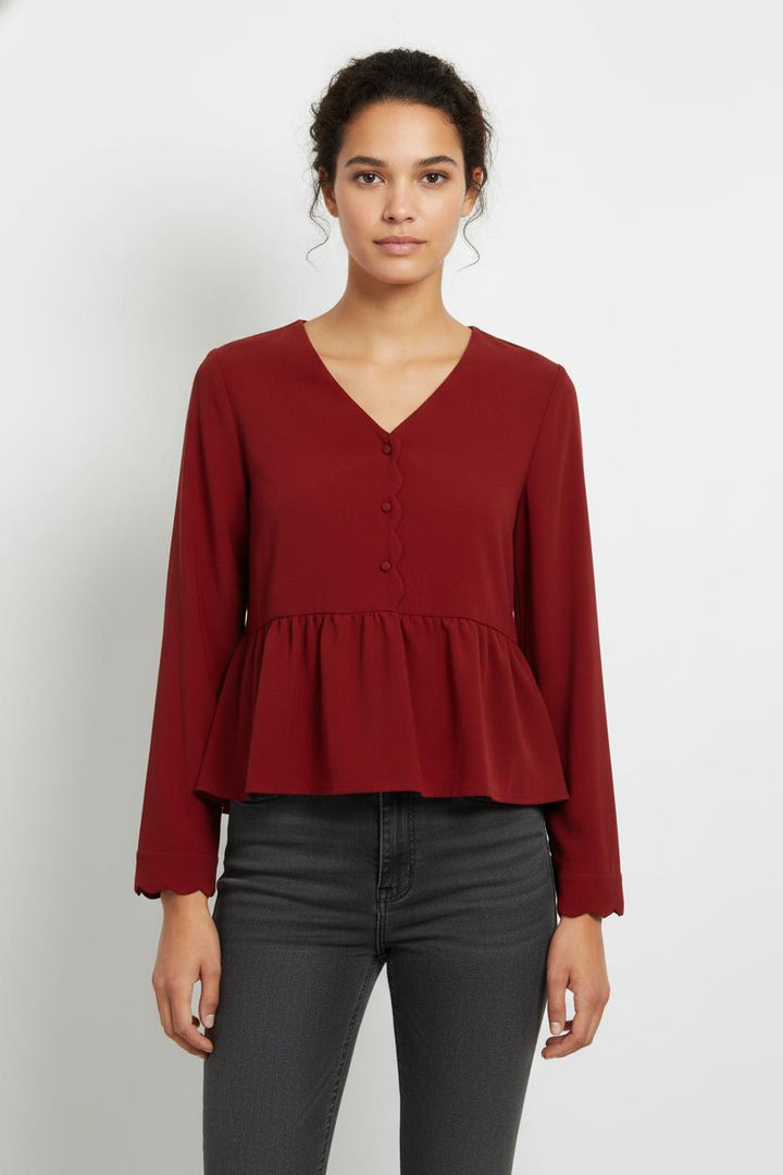Blouse Bordeaux - Taille L/40 de la marque Grace & Mila | PARAD105840 - Vendu par Paradigme - Image 1