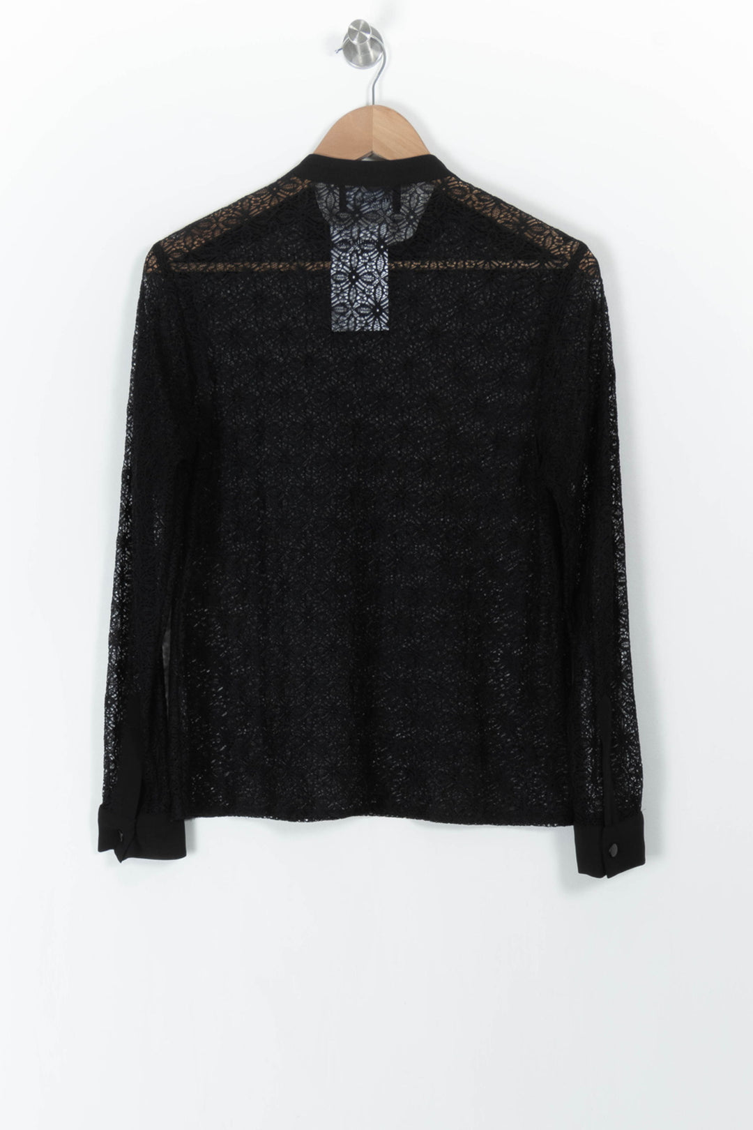 Chemise Noire - Taille S/36 de la marque The Kooples | PARAD105845 - Vendu par Paradigme - Image 4