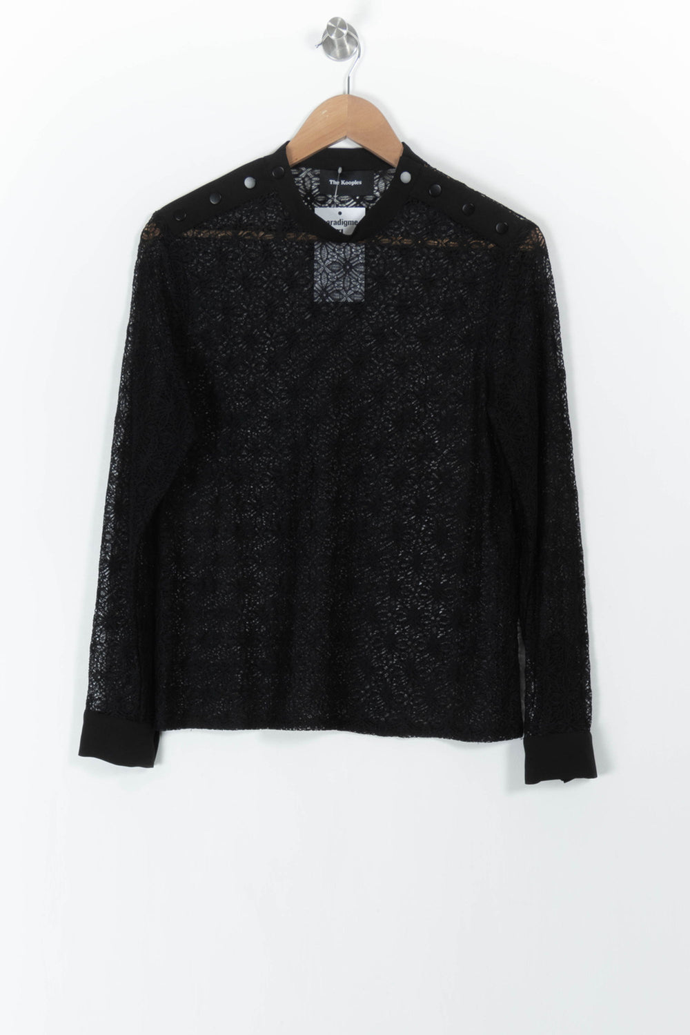 Chemise Noire - Taille S/36 de la marque The Kooples | PARAD105845 - Vendu par Paradigme - Image 2