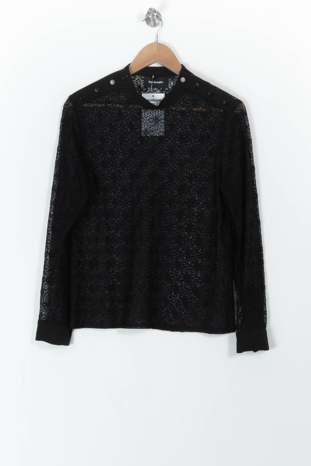 Chemise Noire - Taille S/36 de la marque The Kooples | PARAD105845 - Vendu par Paradigme - Image 2