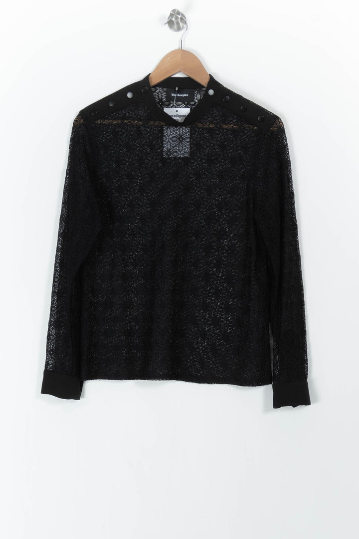 Chemise Noire - Taille S/36 de la marque The Kooples | PARAD105845 - Vendu par Paradigme - Image 2