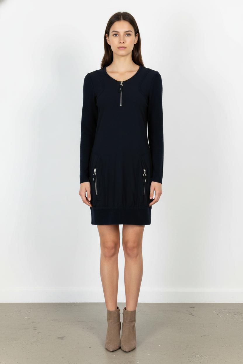 Robe Courte Bleue - Taille L/40 de la marque Indies | PARAD105846 - Vendu par Paradigme - Image 1