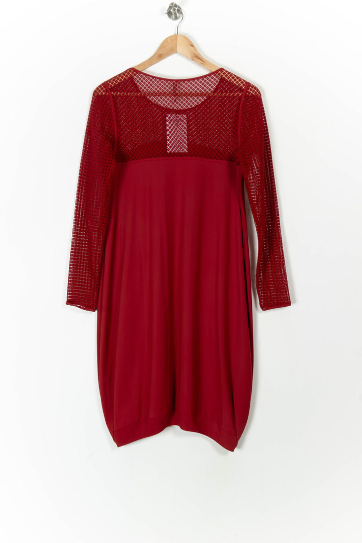 Robe Droite Rouge - Taille L/40 de la marque Indies | PARAD105849 - Vendu par Paradigme - Image 4