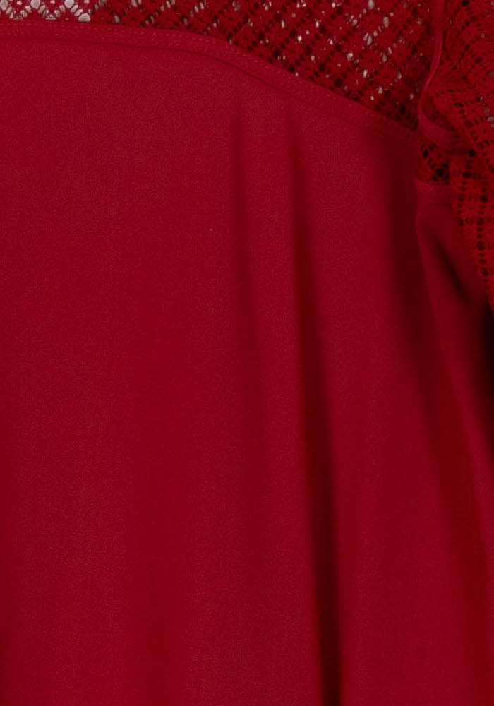Robe Droite Rouge - Taille L/40 de la marque Indies | PARAD105849 - Vendu par Paradigme - Image 3