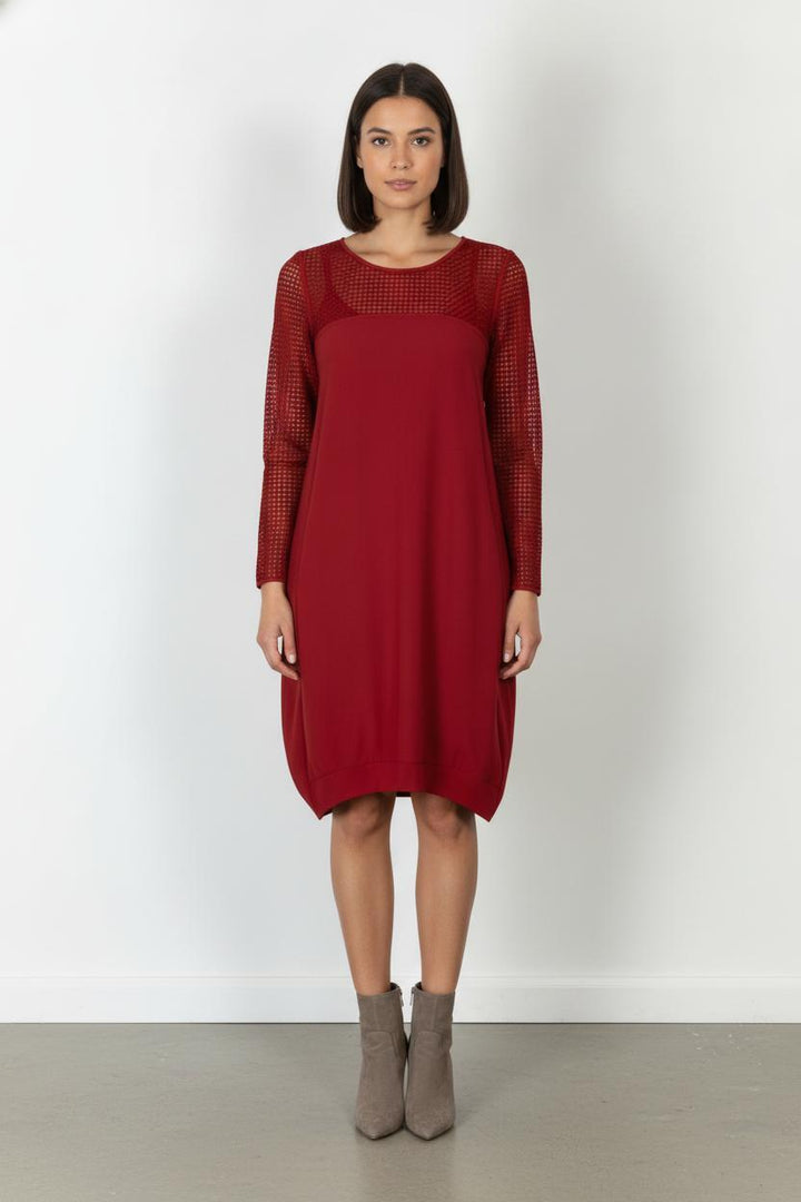 Robe Droite Rouge - Taille L/40 de la marque Indies | PARAD105849 - Vendu par Paradigme - Image 1