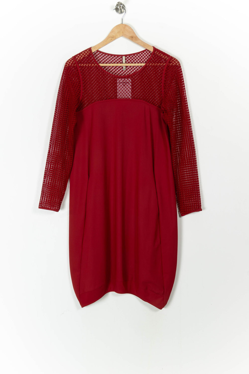 Robe Droite Rouge - Taille L/40 de la marque Indies | PARAD105849 - Vendu par Paradigme - Image 2