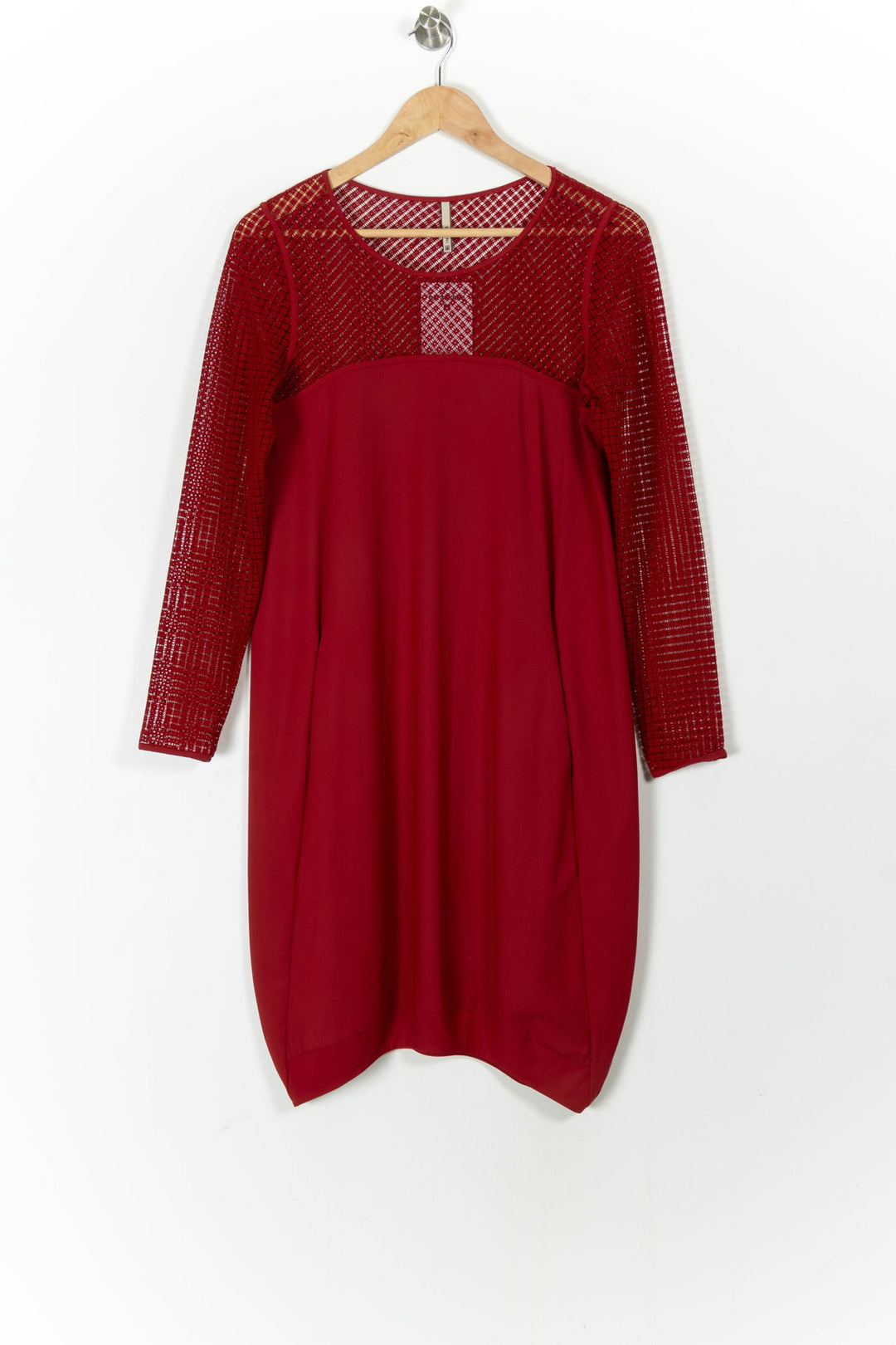 Robe Droite Rouge - Taille L/40 de la marque Indies | PARAD105849 - Vendu par Paradigme - Image 2