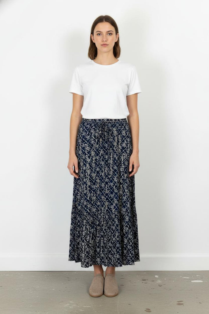 Jupe Longue Bleue et Blanche - Taille M/38 de la marque Claudie Pierlot | PARAD105851 - Vendu par Paradigme - Image 1
