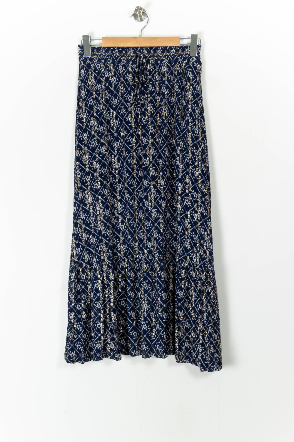 Jupe Longue Bleue et Blanche - Taille M/38 de la marque Claudie Pierlot | PARAD105851 - Vendu par Paradigme - Image 2