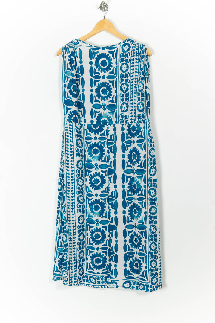 Robe Longue Bleue et Blanche - Taille XL/42 de la marque La Fée Maraboutée | PARAD105854 - Vendu par Paradigme - Image 4