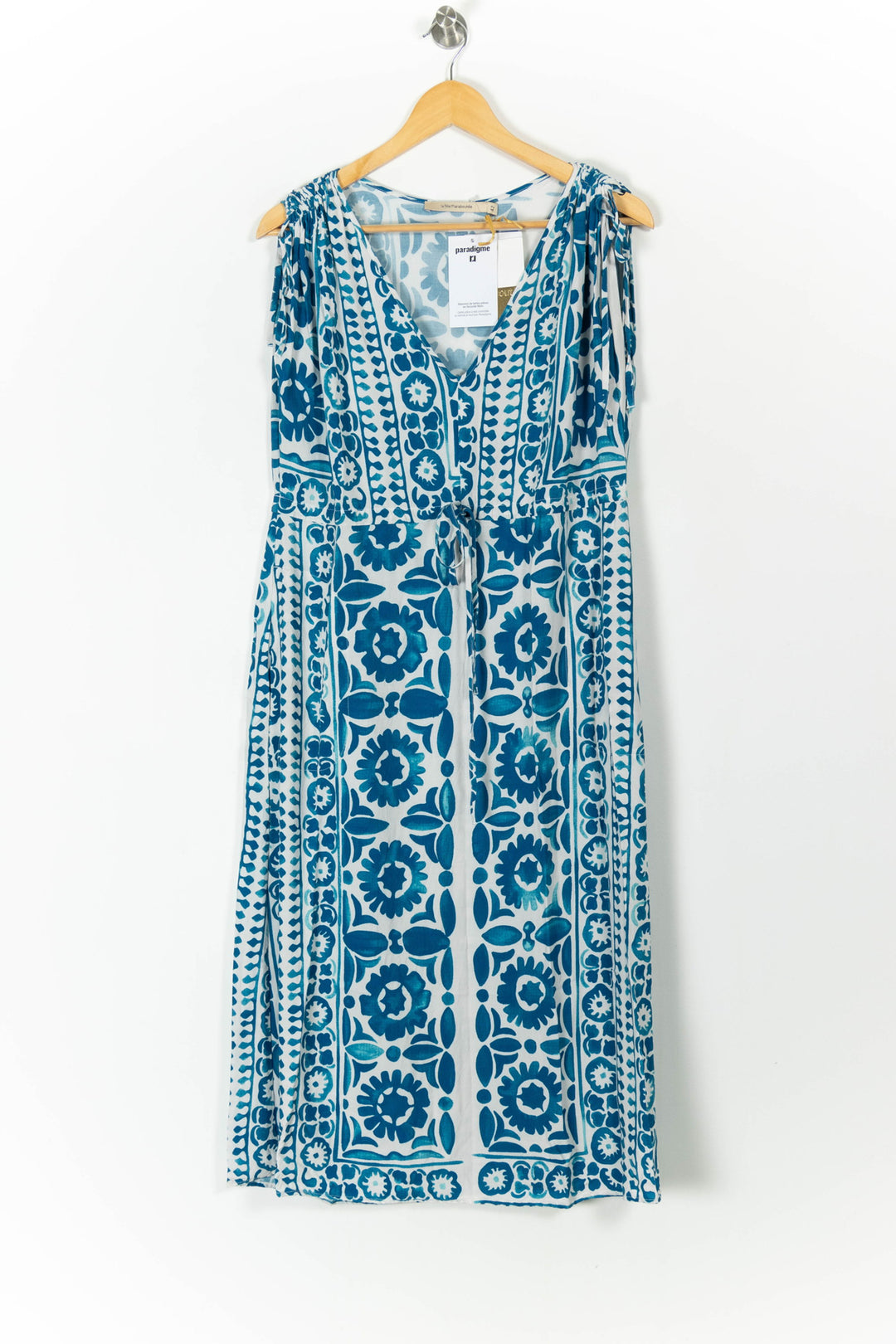 Robe Longue Bleue et Blanche - Taille XL/42 de la marque La Fée Maraboutée | PARAD105854 - Vendu par Paradigme - Image 2