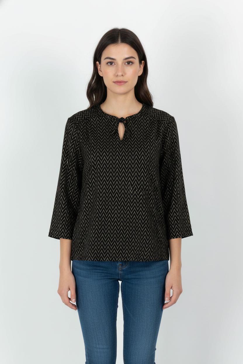 Blouse Noire et Beige - Taille XXL/44 de la marque One Step | PARAD105856 - Vendu par Paradigme - Image 1